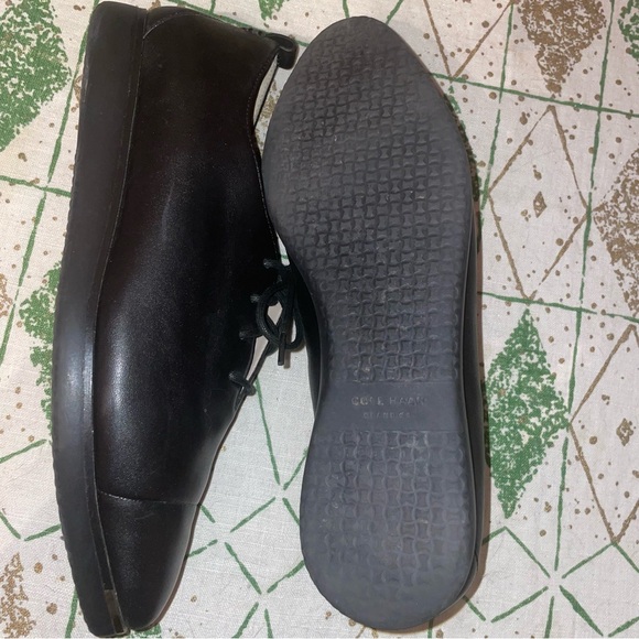 Cole Haan loafers flats sneakers Comfort Shoes Lace up black leather size 9.5 - Picture 8 of 10